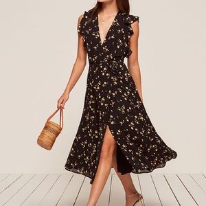Reformation Hillary Wrap Midi Dress